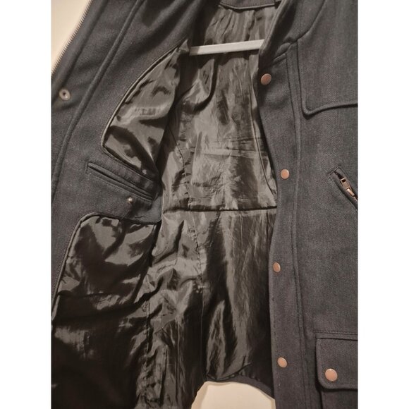 Men's H&M Black Wool Blend Military Jacket Size 38R - Picture 4 of 7